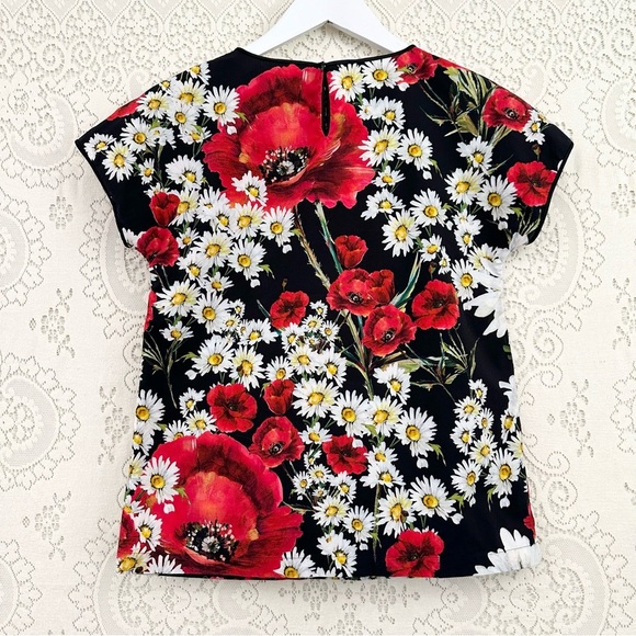Dolce & Gabbana Daisy and Poppy Print Top - Picture 4 of 9